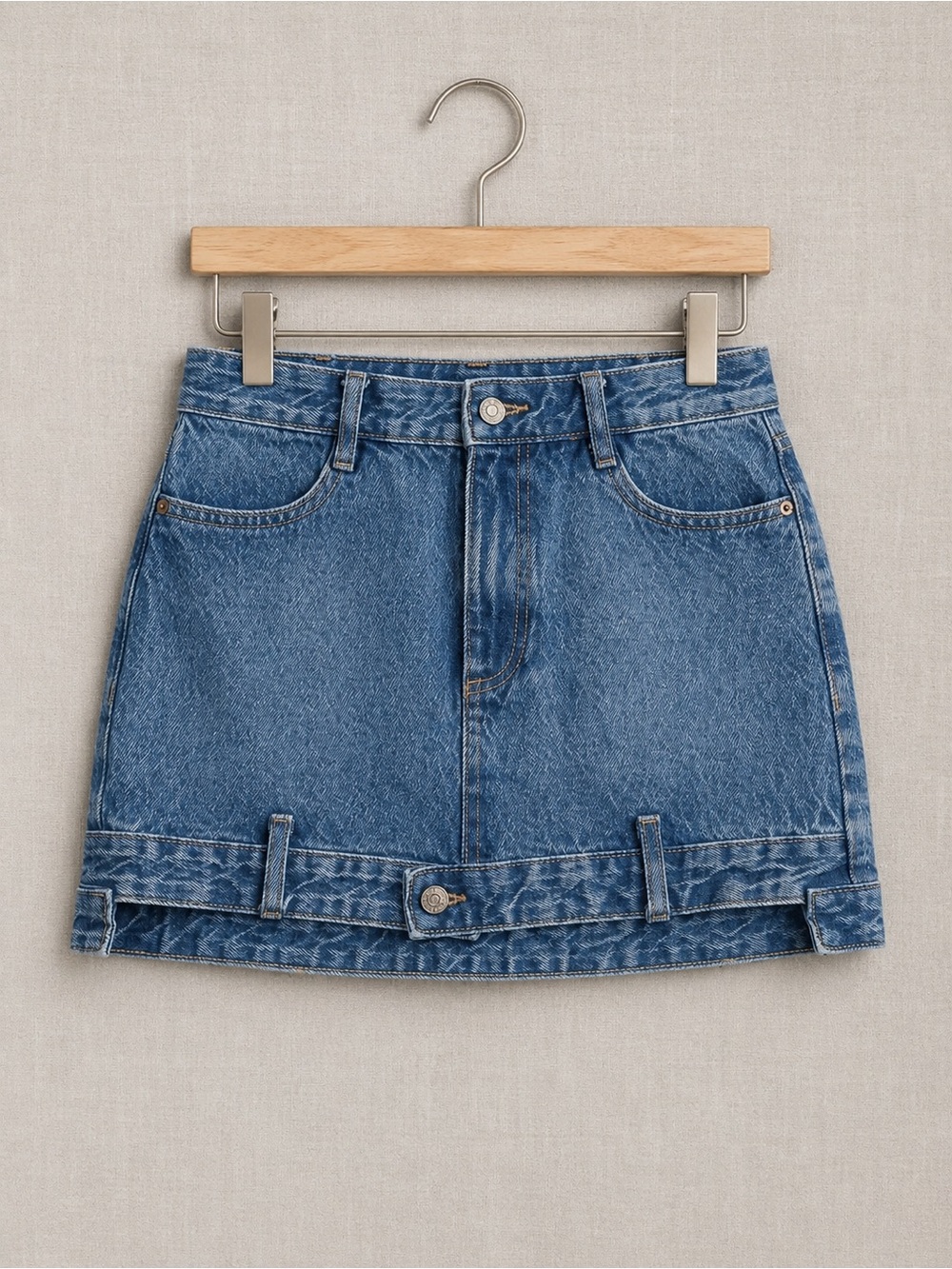 Zara Light Blue Denim Mini Skirt